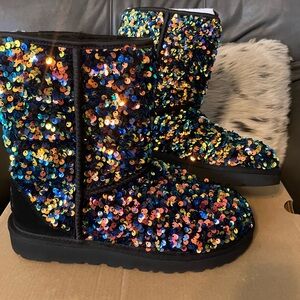 UGG Classic Short Stellar Sequin Boots